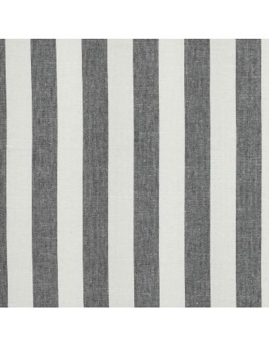 Tissus coton rayé fil teint - Noir