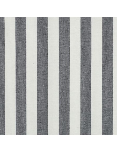 Tissus coton rayé fil teint - Bleu marine