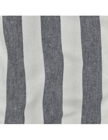 Tissus coton rayé fil teint - Bleu marine