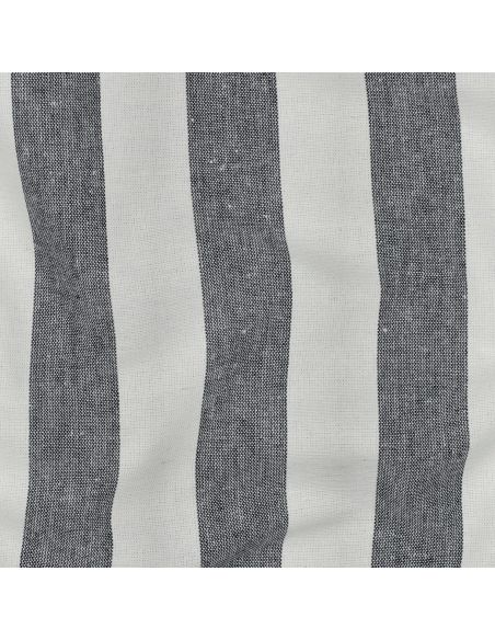 Tissus coton rayé fil teint - Bleu marine