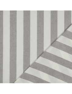 Tissus coton rayé fil teint - Beige
