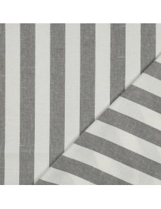 Tissus coton rayé fil teint - Gris