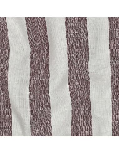 Tissus coton rayé fil teint - Bordeaux