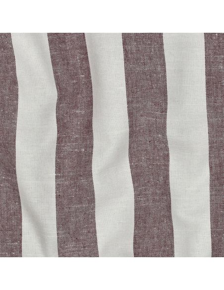 Tissus coton rayé fil teint - Bordeaux
