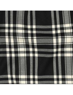 Tissus tartan écossais - Noir et écru 2