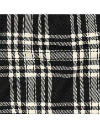 Tissus tartan écossais - Noir et écru