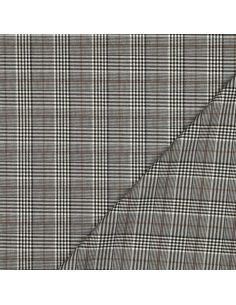 Tissus tartan écossais - Noir et beige