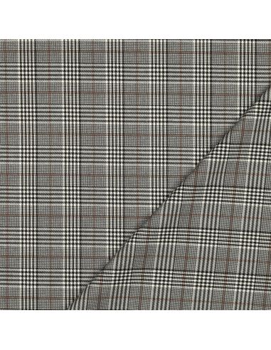 Tissus tartan écossais - Noir et beige