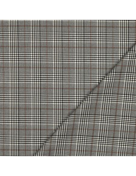Tissus tartan écossais - Noir et beige