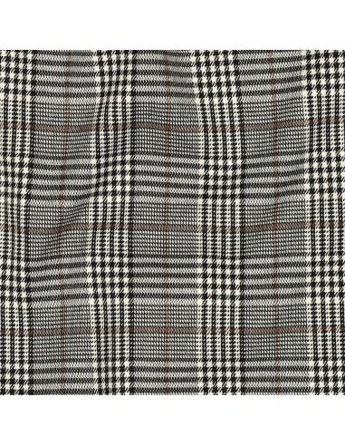 Tissus tartan écossais - Noir et beige