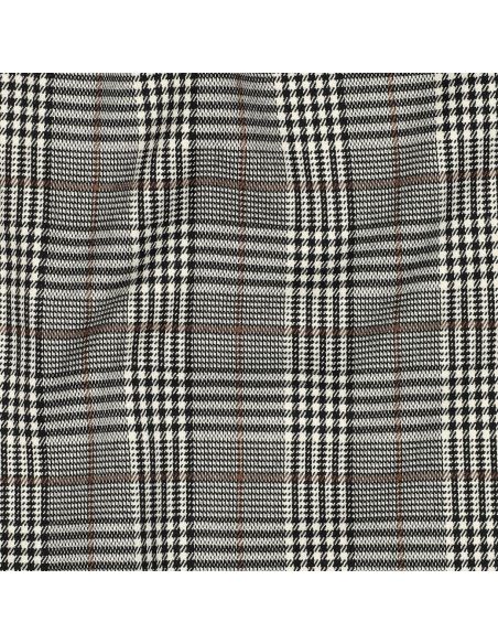 Tissus tartan écossais - Noir et beige