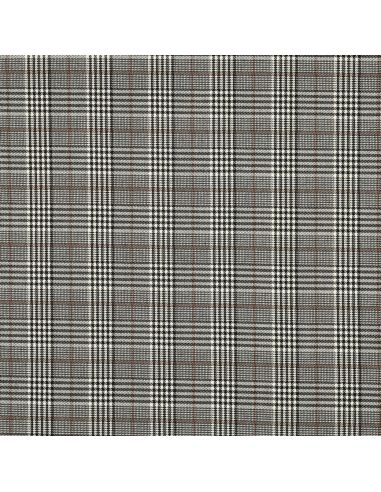 Tissus tartan écossais - Noir et beige