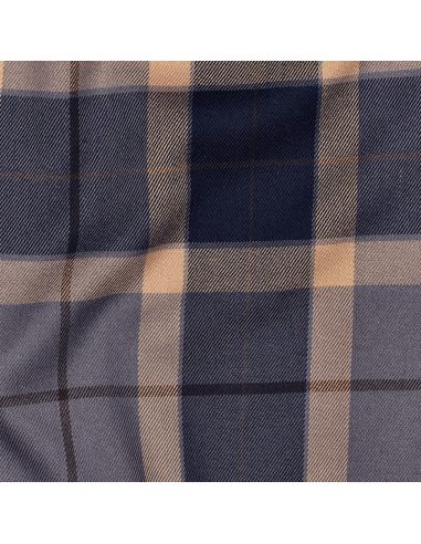 Tissus tartan écossais - Bleu marine et camel