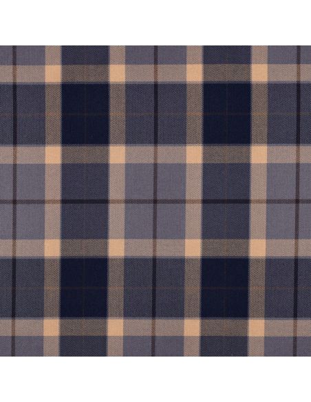 Tissus tartan écossais - Bleu marine et camel