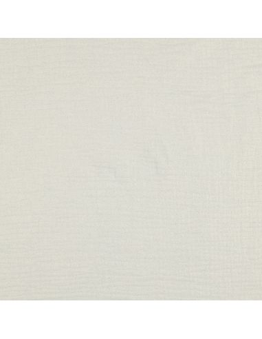 Tissu double gaze de coton irisé - Écru