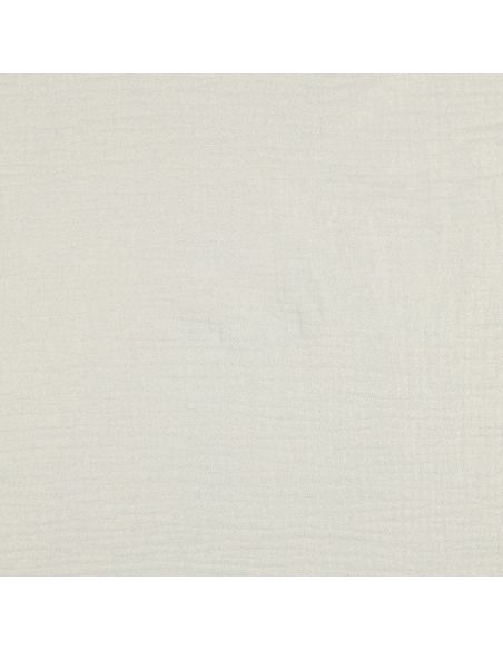 Tissu double gaze de coton irisé - Écru