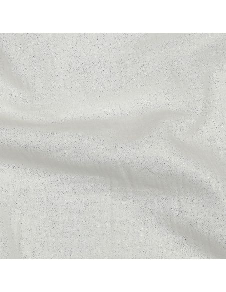 Tissu double gaze de coton irisé - Blanc cassé