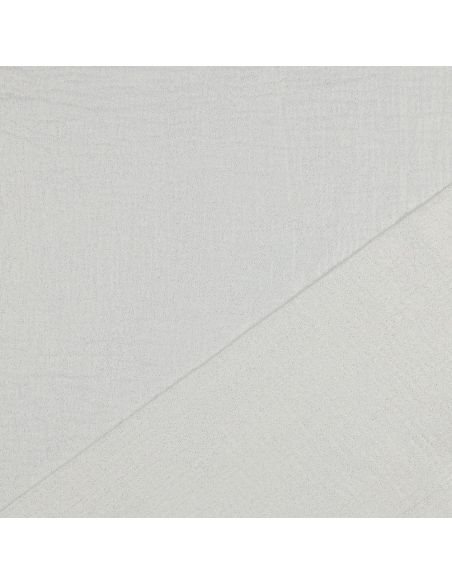 Tissu double gaze de coton irisé - Blanc cassé