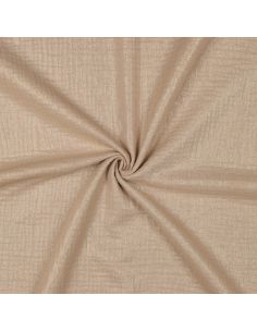 Tissu double gaze de coton irisé - Beige