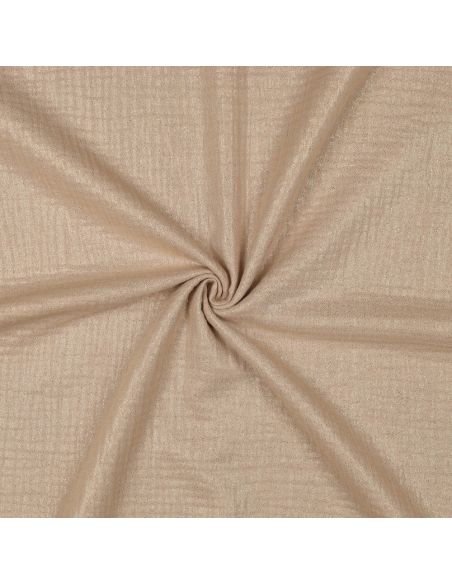 Tissu double gaze de coton irisé - Beige