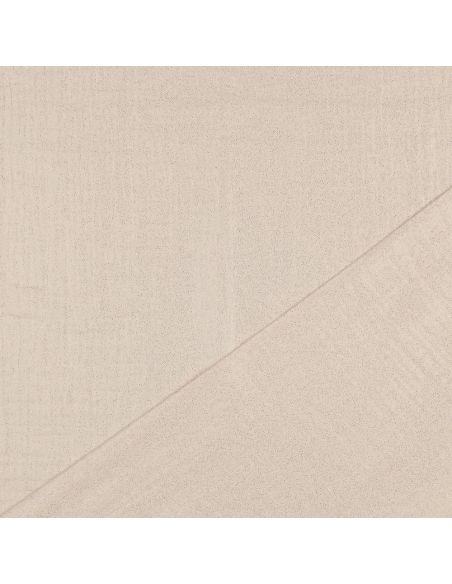 Tissu double gaze de coton irisé - Sable