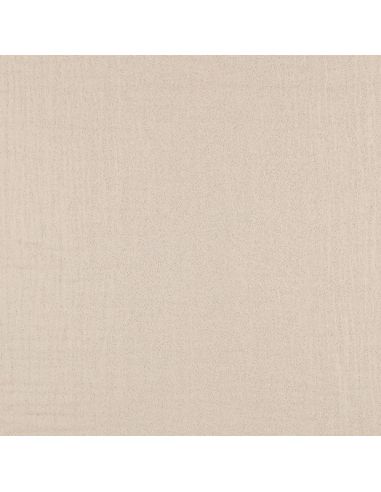 Tissu double gaze de coton irisé - Sable