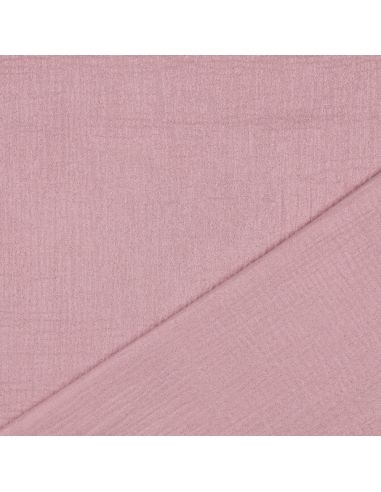 Tissu double gaze de coton irisé - Lilas