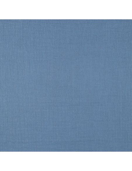 Tissu double gaze de coton irisé - Indigo