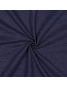 Tissu double gaze de coton irisé - Bleu marine