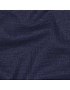 Tissu double gaze de coton irisé - Bleu marine 2