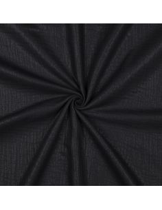 Tissu double gaze de coton irisé - Noir