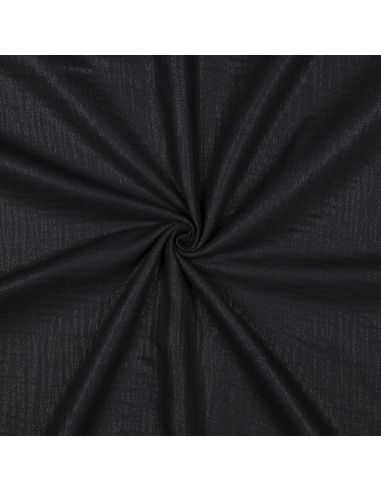 Tissu double gaze de coton irisé - Noir
