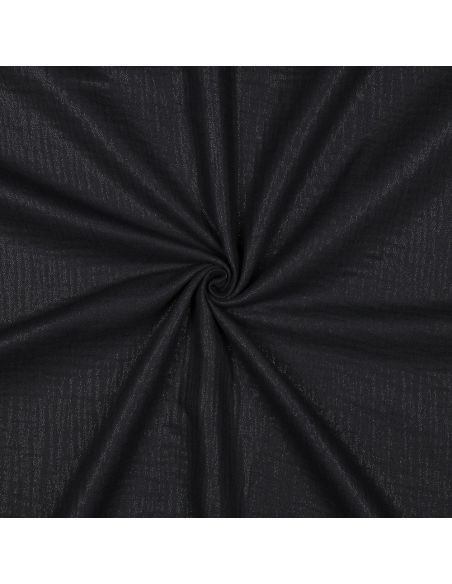 Tissu double gaze de coton irisé - Noir