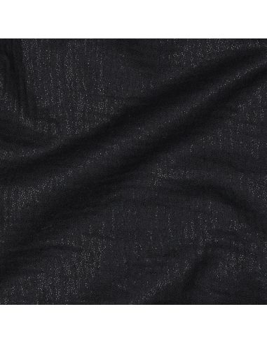 Tissu double gaze de coton irisé - Noir
