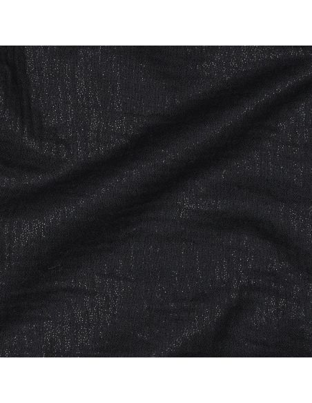 Tissu double gaze de coton irisé - Noir