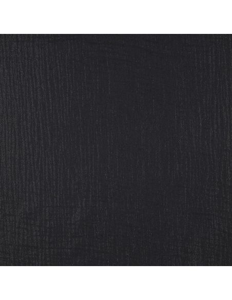 Tissu double gaze de coton irisé - Noir