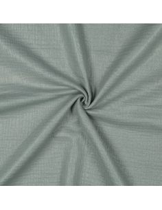 Tissu double gaze de coton irisé - Vert de gris