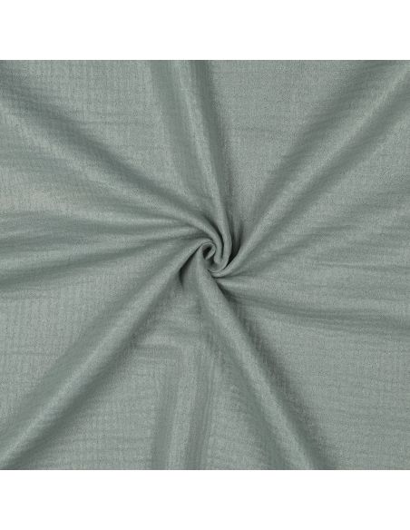 Tissu double gaze de coton irisé - Vert de gris