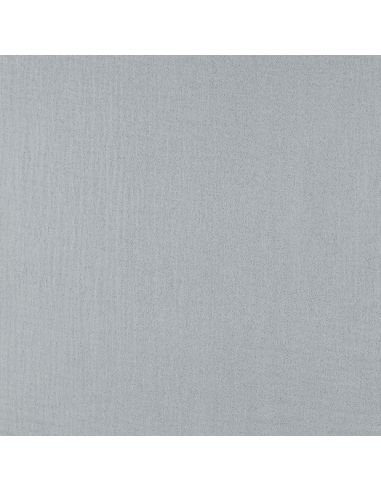 Tissu double gaze de coton irisé - Gris