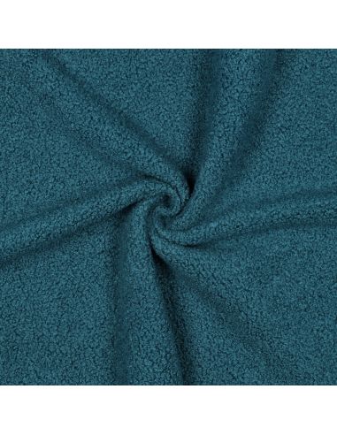 Tissu polaire Teddy double face - Bleu pétrole