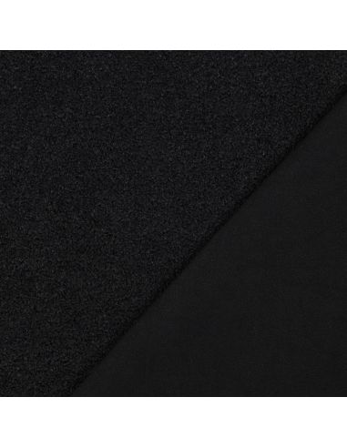 Tissu polaire Teddy double face - Noir