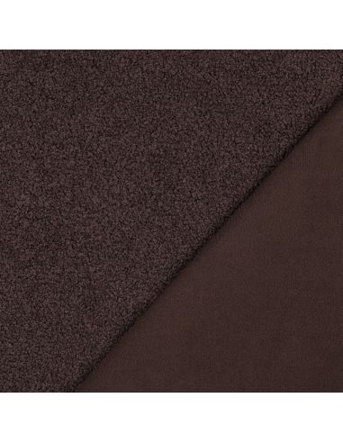 Tissu polaire Teddy double face - Marron