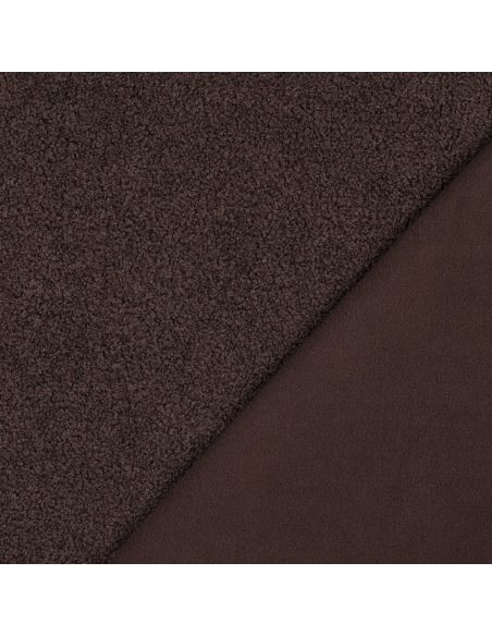 Tissu polaire Teddy double face - Marron