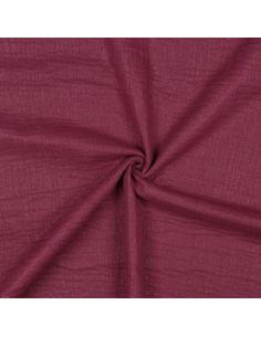 Tissu double gaze de coton irisé - Cerise