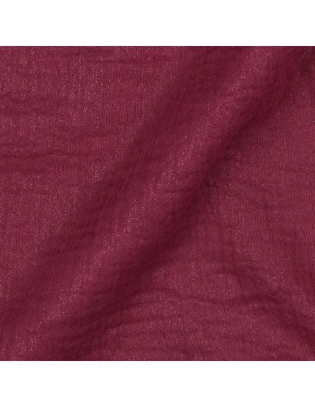 Tissu double gaze de coton irisé - Cerise