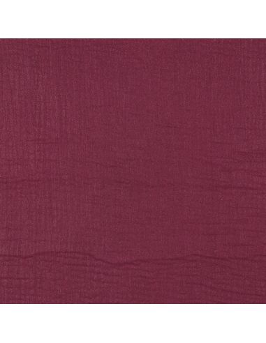 Tissu double gaze de coton irisé - Cerise