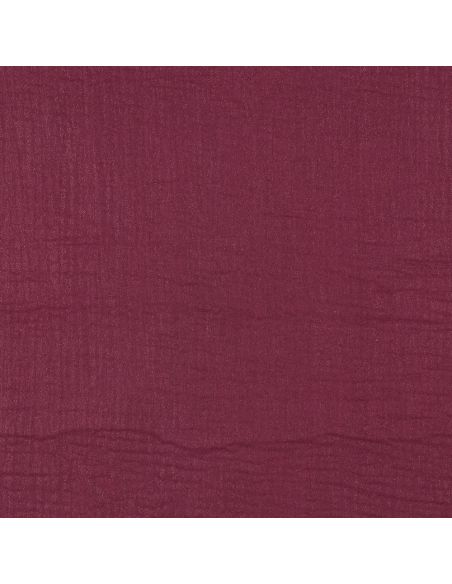 Tissu double gaze de coton irisé - Cerise