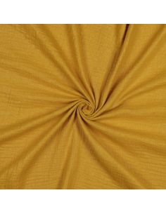 Tissu double gaze de coton irisé - Ochre