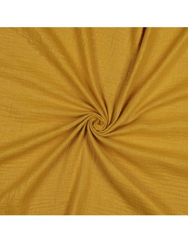 Tissu double gaze de coton irisé - Ochre