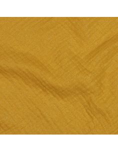 Tissu double gaze de coton irisé - Ochre 2